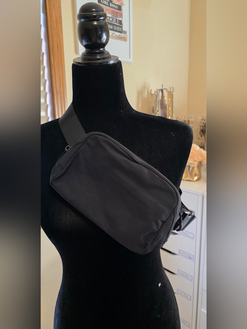 Black Men's Crossbody Sling Bag - Minimal Everyday Carry From Halara (NEW)